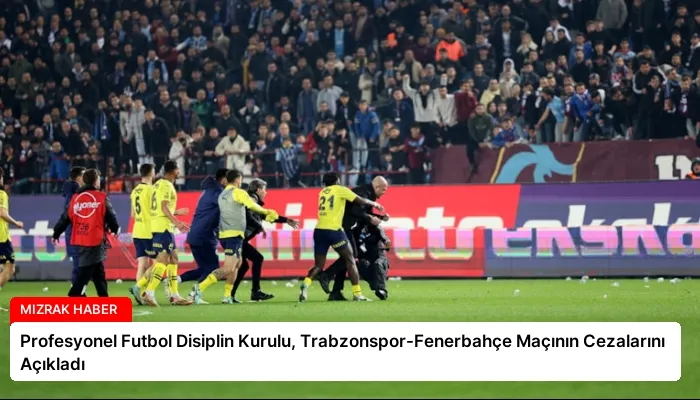 Profesyonel Futbol Disiplin Kurulu, Trabzonspor-Fenerbahçe Maçının Cezalarını Açıkladı