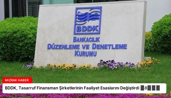 BDDK, Tasarruf Finansman Şirketlerinin Faaliyet Esaslarını Değiştirdi ⏬👇