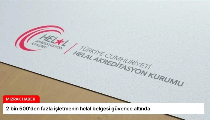 2 bin 500’den fazla işletmenin helal belgesi güvence altında