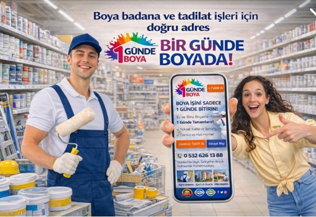 Kozyatağı’nda Boya Ustası Arayanların İlk Tercihi: 1GÜNDE BOYA