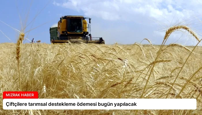 Çiftçilere tarımsal destekleme ödemesi bugün yapılacak