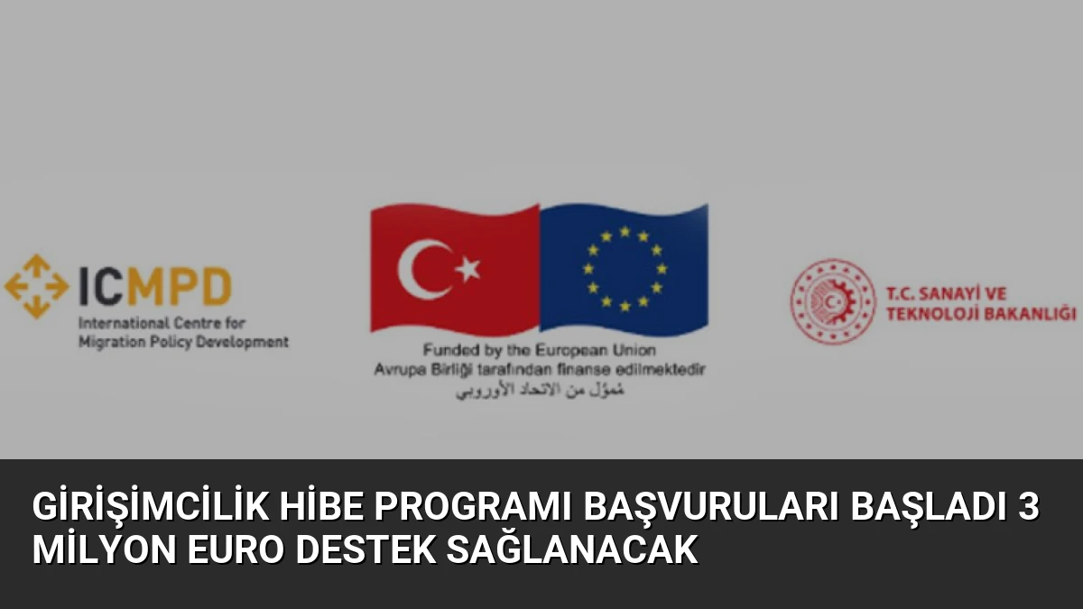 Girişimcilik Hibe Programı Başvuruları Başladı 3 Milyon Euro Destek Sağlanacak