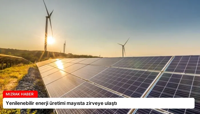 Yenilenebilir enerji üretimi mayısta zirveye ulaştı
