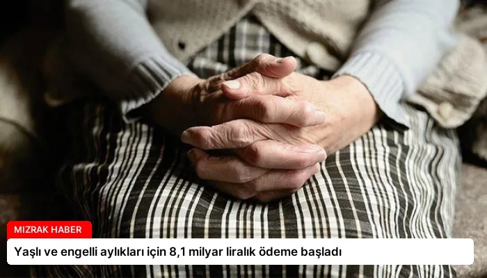 Yaşlı ve engelli aylıkları için 8,1 milyar liralık ödeme başladı