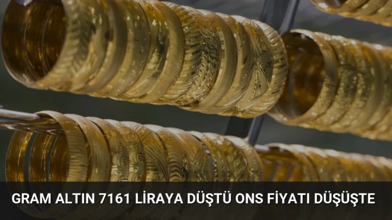 Gram Altın 7161 Liraya Düştü Ons Fiyatı Düşüşte