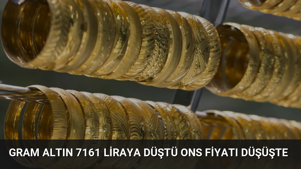 Gram Altın 7161 Liraya Düştü Ons Fiyatı Düşüşte