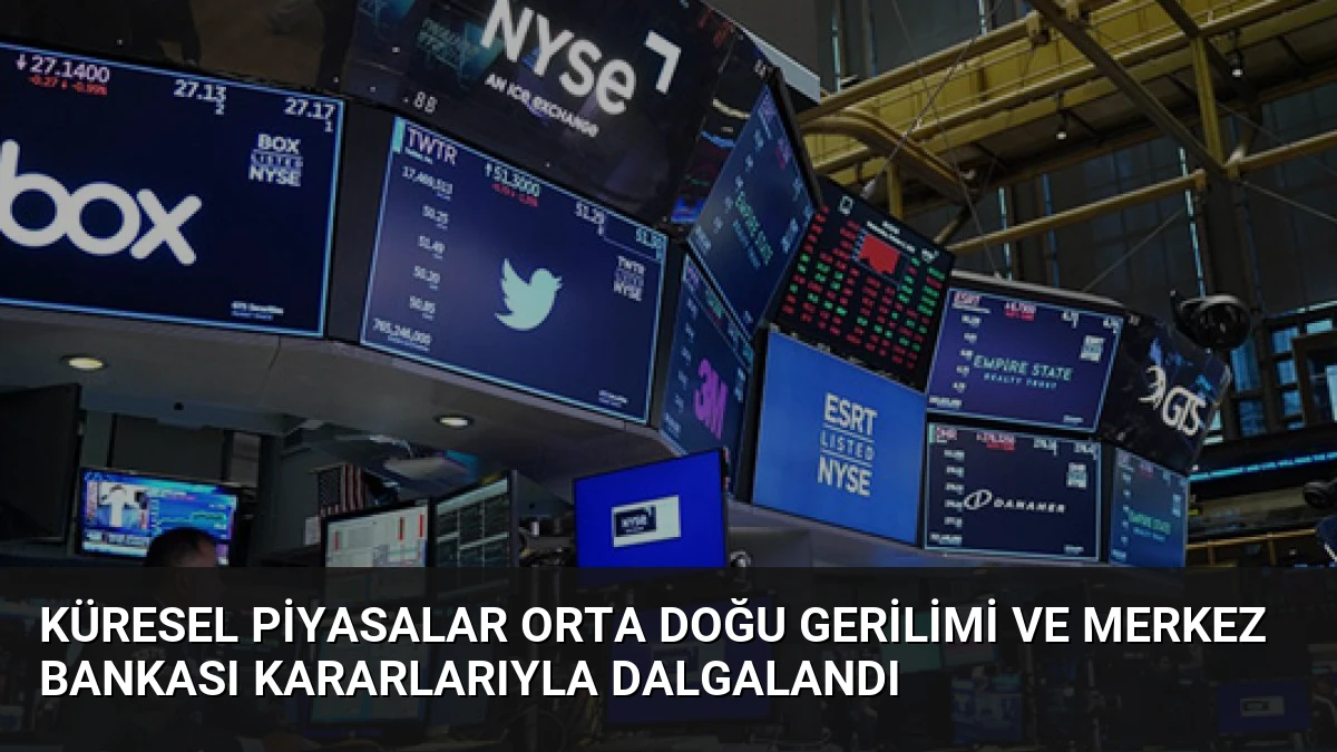 Küresel Piyasalar Orta Doğu Gerilimi ve Merkez Bankası Kararlarıyla Dalgalandı