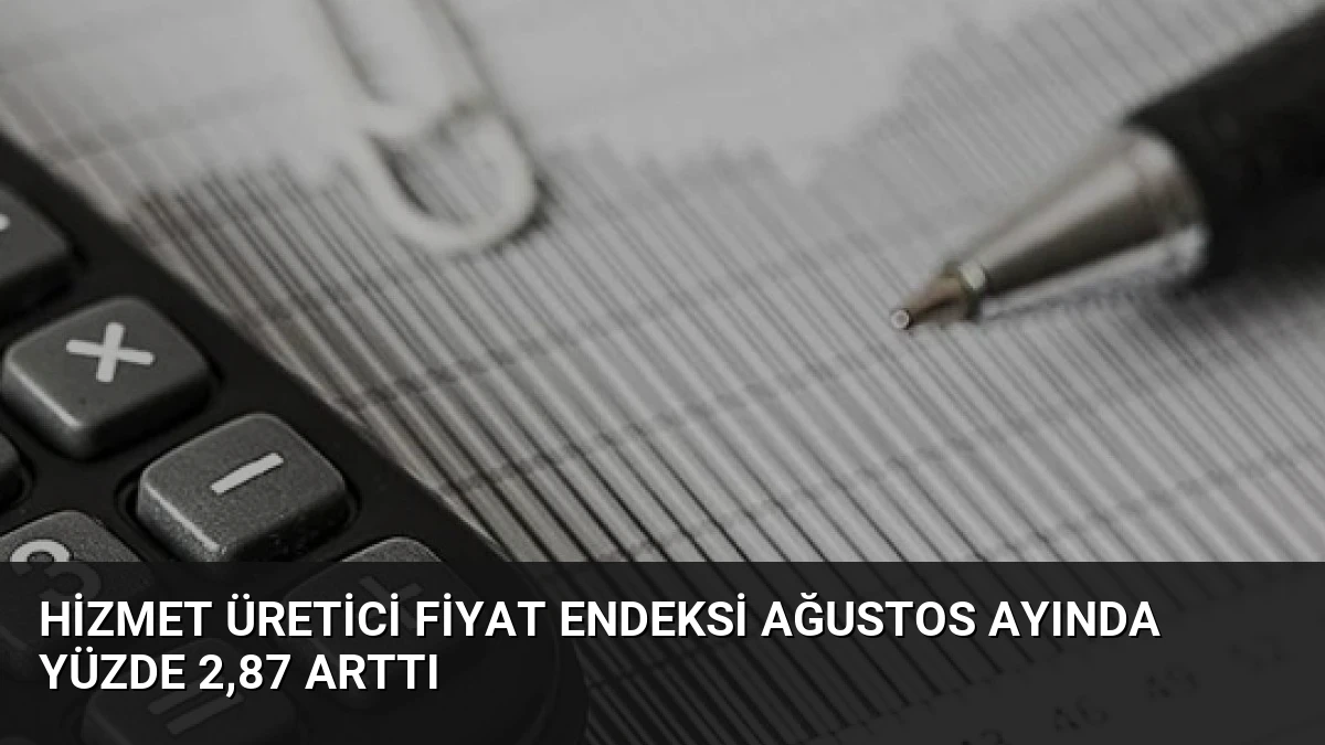 Hizmet Üretici Fiyat Endeksi Ağustos Ayında Yüzde 2,87 Arttı