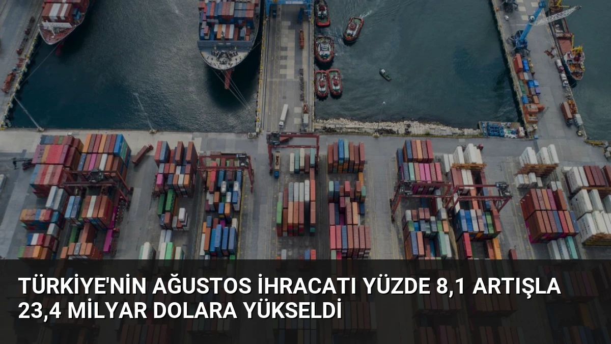 Türkiye’nin Ağustos İhracatı Yüzde 8,1 Artışla 23,4 Milyar Dolara Yükseldi